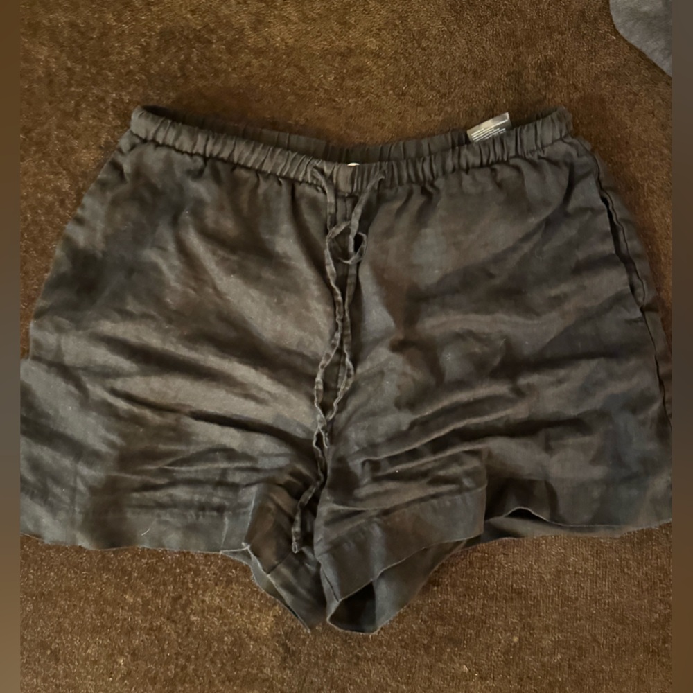 H&m Charcoal High Waist Shorts